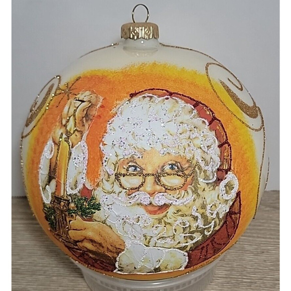 RARE VITBIS Poland Large Blown Glass Noel Christmas Ornament Collection Santa - Picture 7 of 7